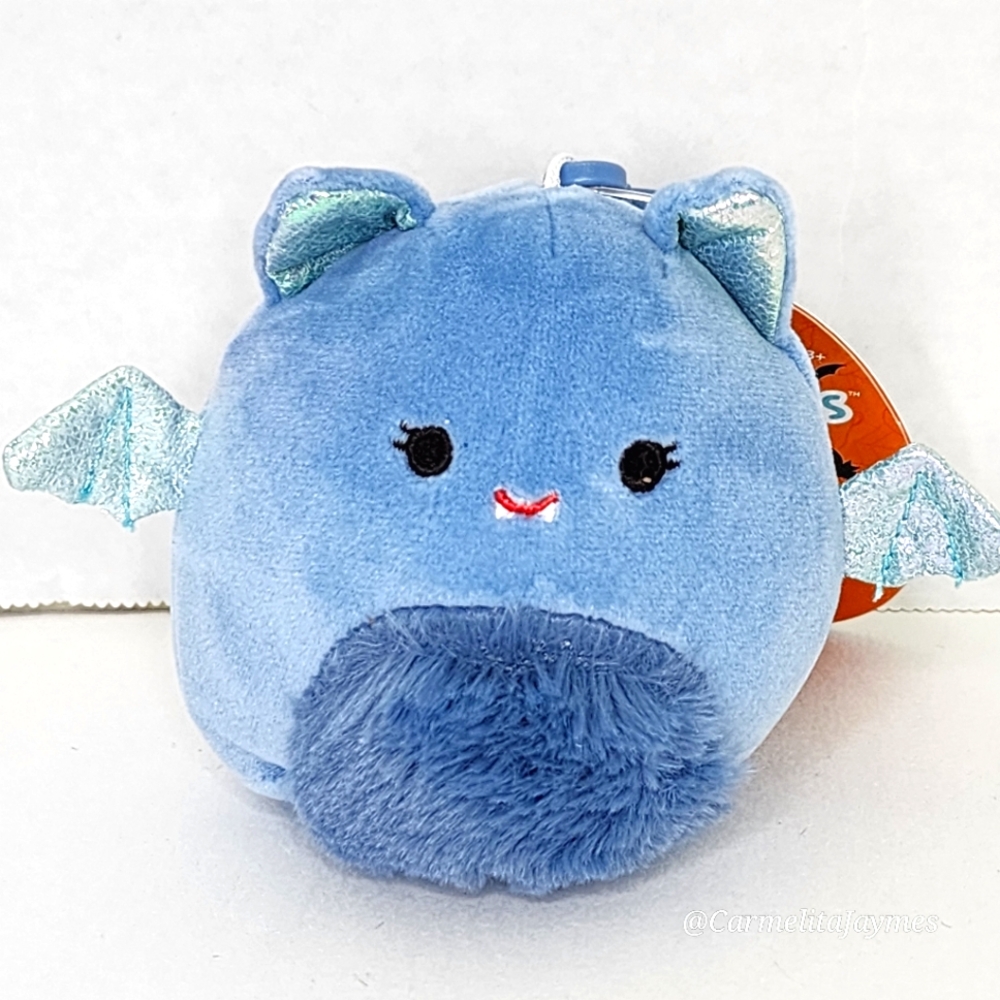 🎃 ESTE 🦇 Blue Fuzzy & Glittery Bat Halloween 2024 Original Squishmallow ☆ NWT